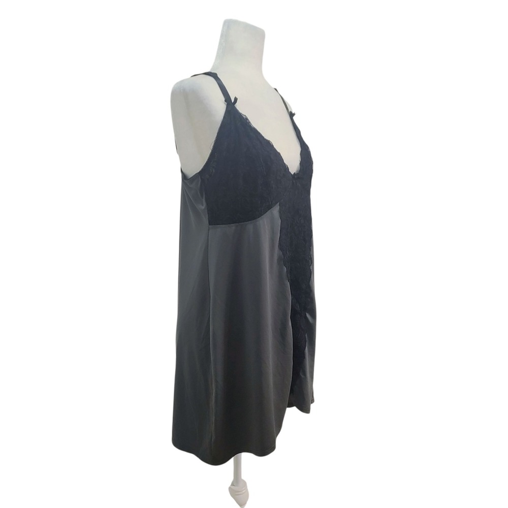 Torrid Gray Lace Trim Babydoll Slip Nightie Plus Size Curvy Sexy Boudoir 2X - Picture 4 of 11